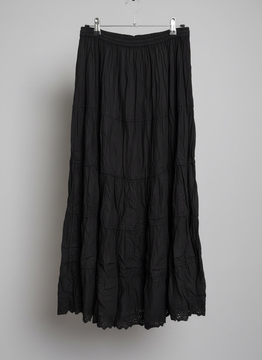 Cotton Layered Drawstring Skirts