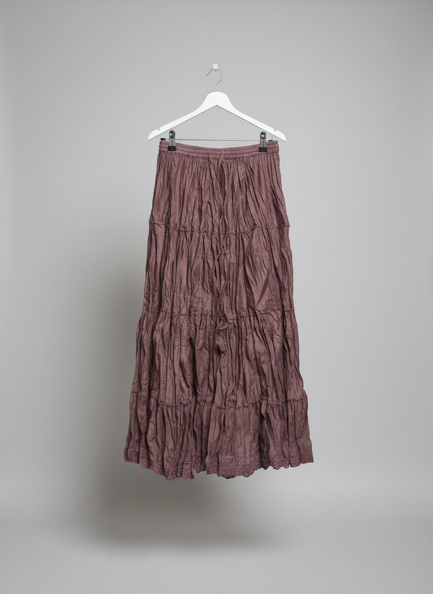 Cotton Layered Drawstring Skirts