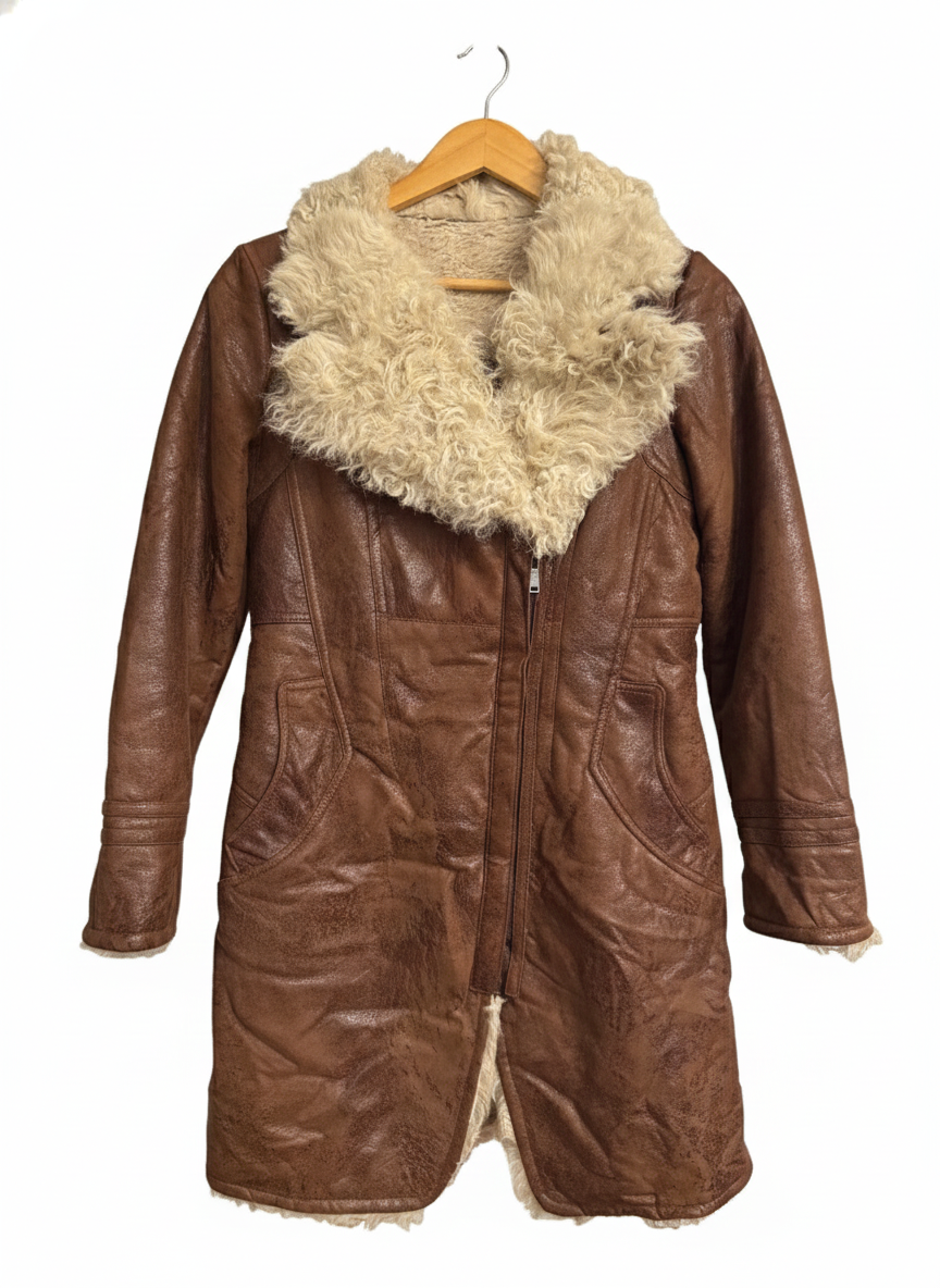 Shearling Sheepskin Long Coat