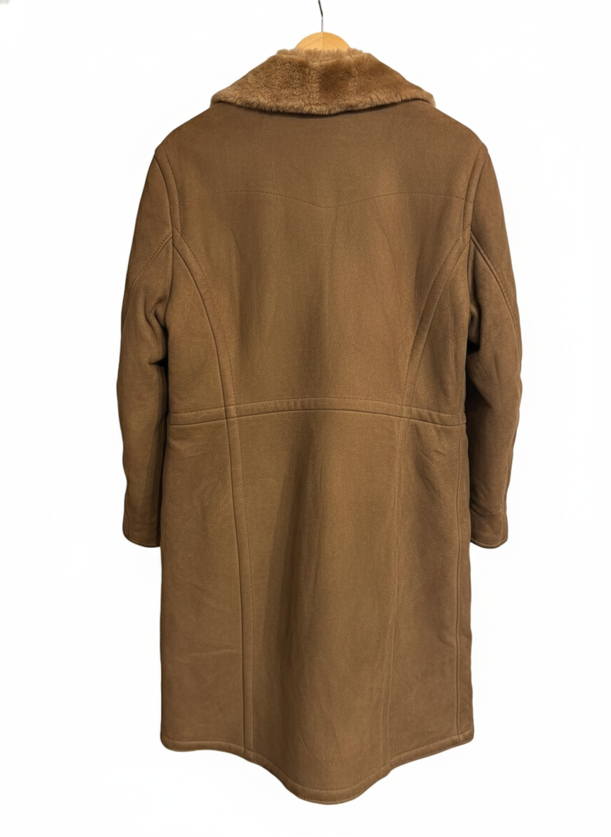 Ultimate Winter Chic: Shearling Sheepskin & Fox Fur Coat