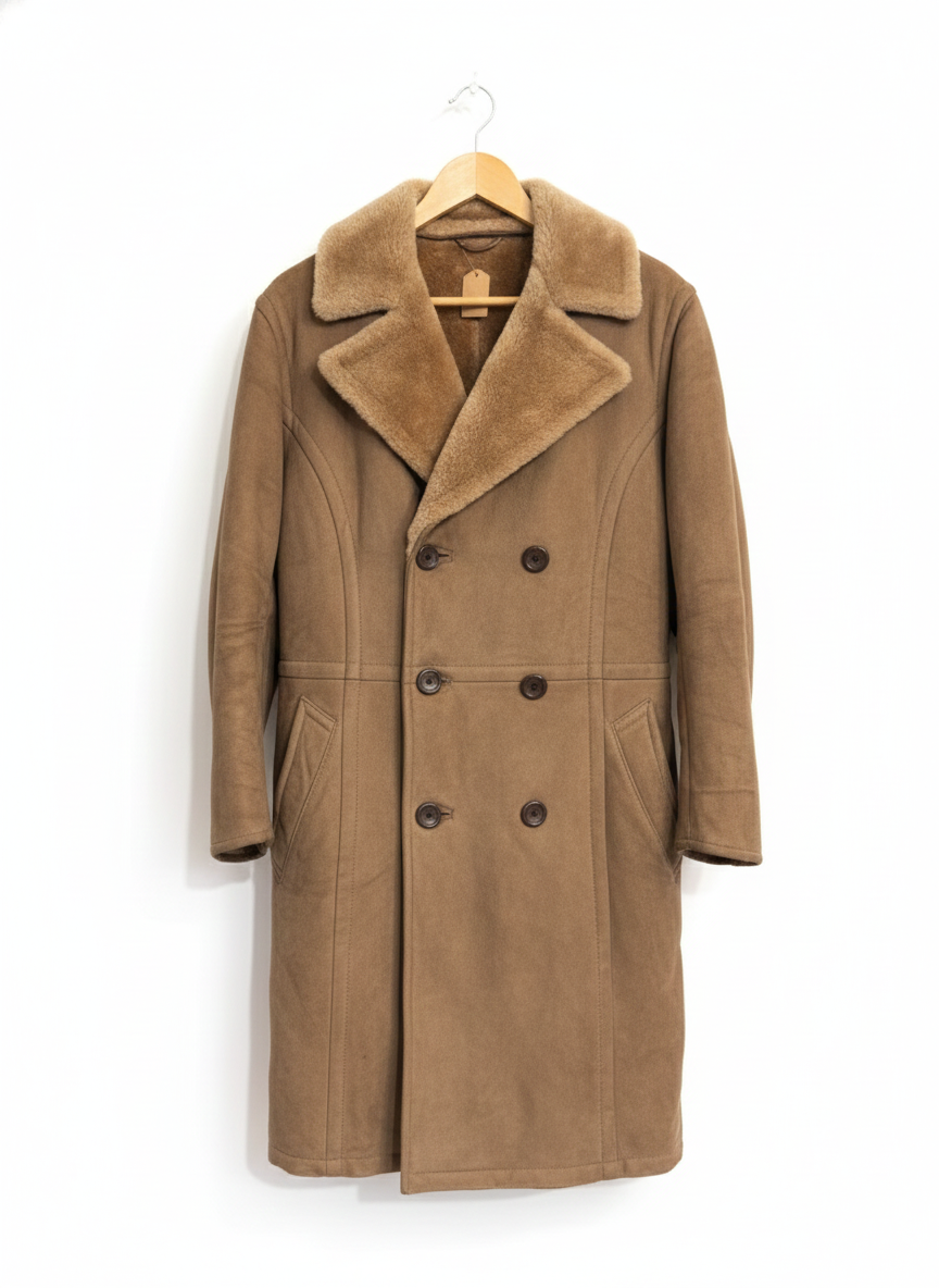 Ultimate Winter Chic: Shearling Sheepskin & Fox Fur Coat