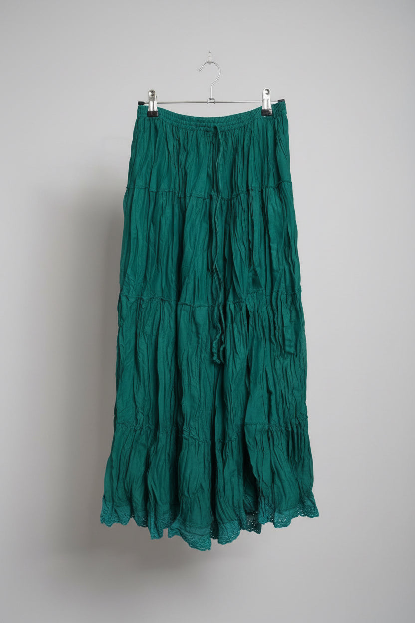 Cotton Layered Drawstring Skirts